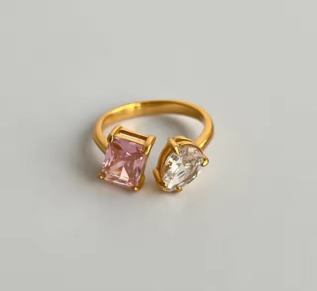 Gold Stackable Crystal Ring