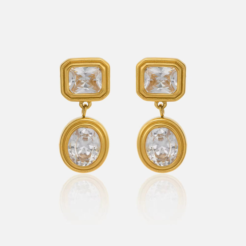 Radiant statement dangle earrings