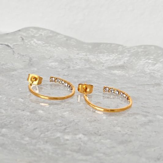 Elegant modern hoop earrings