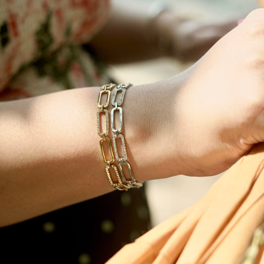 Nola Bracelet gold and silver link bracelet