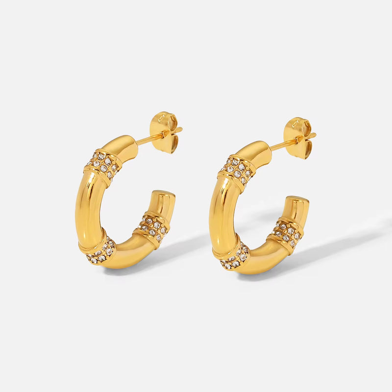 Elegant gold earrings for women