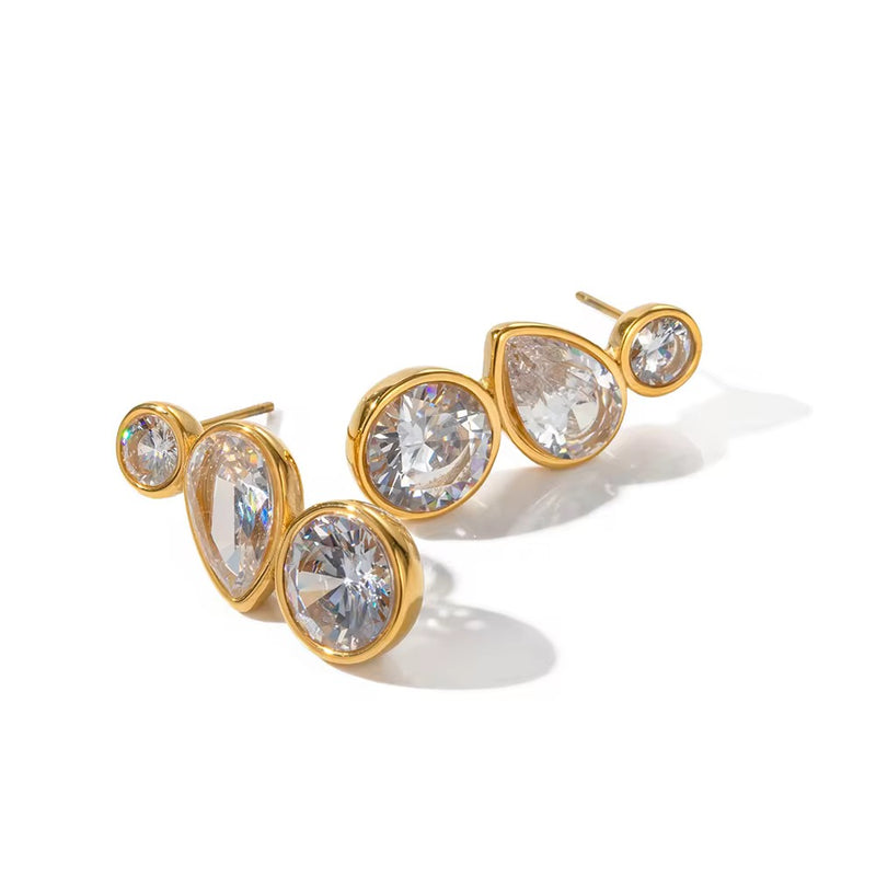 18K gold plated elegant earrings