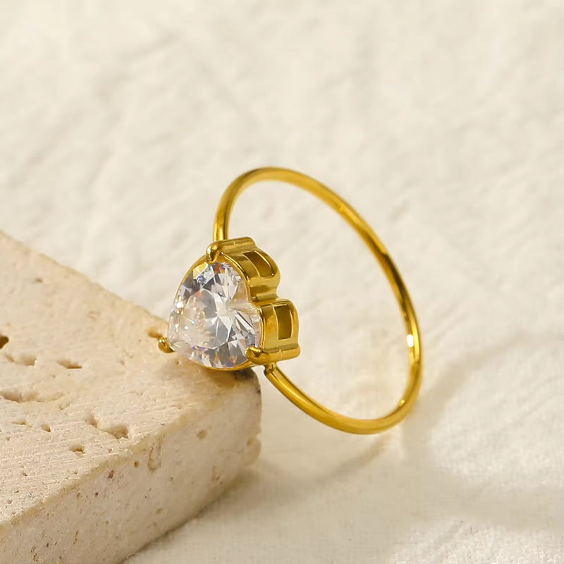 Elegant heart cut statement ring