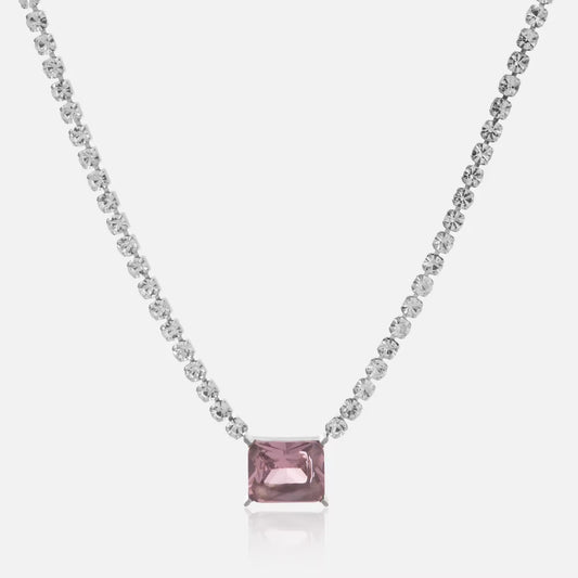 golden necklace with gemstone