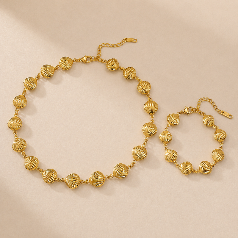 Shella Necklace + Shella Bracelet