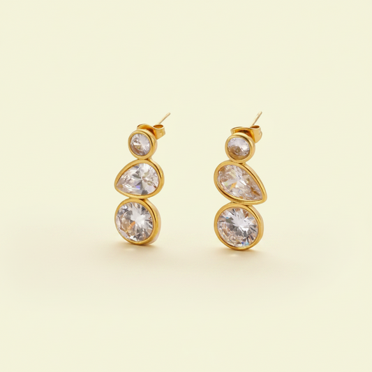 18K gold plated elegant earrings