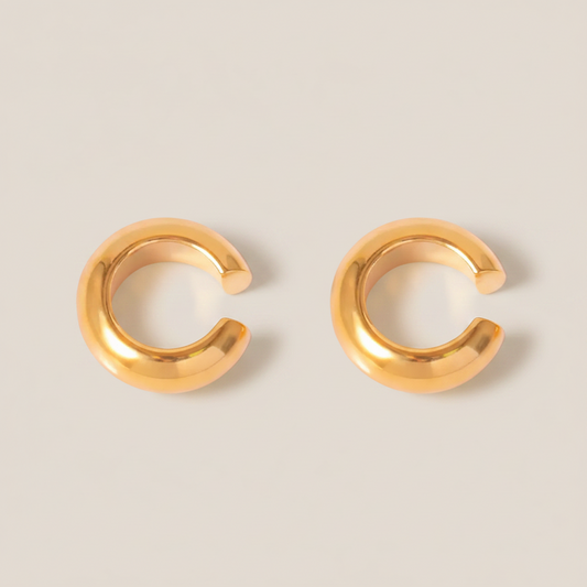Bold crescent ear cuff