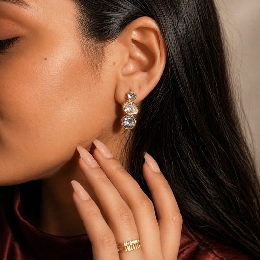 18K gold plated elegant earrings