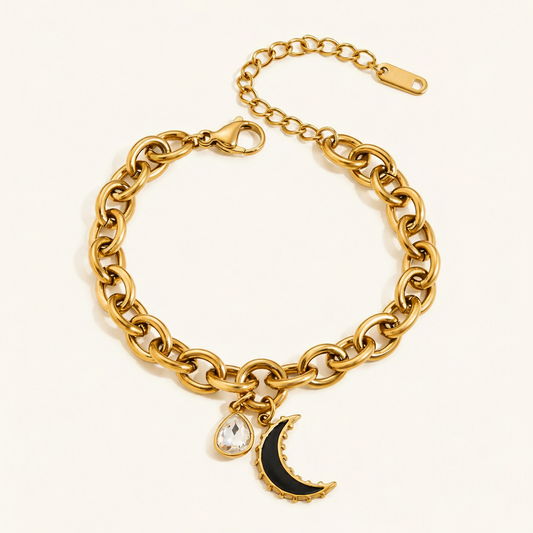 Bold chunky gold bracelet for women