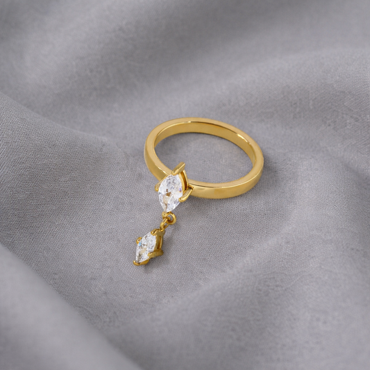 marquise stone gold ring