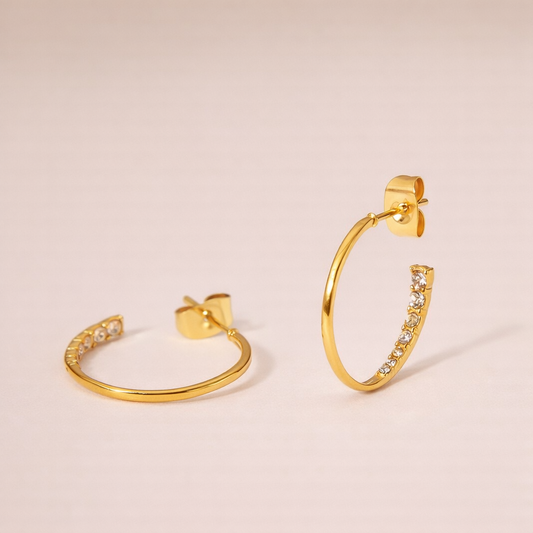 Elegant modern hoop earrings