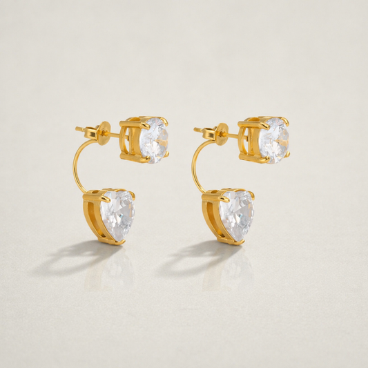 Elegant minimal gold stud earrings