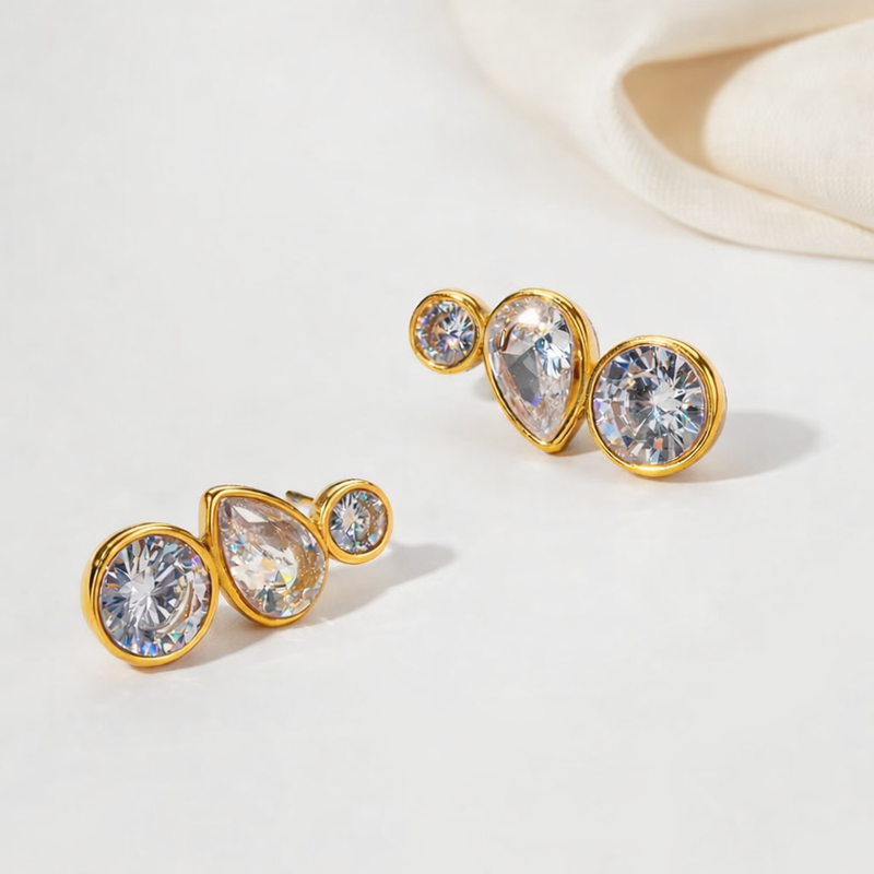 18K gold plated elegant earrings