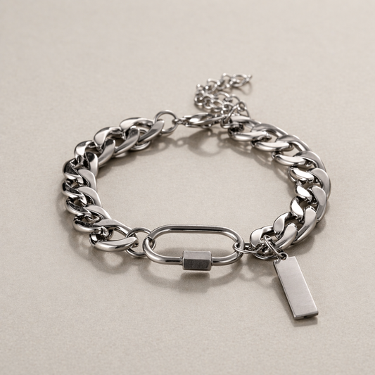 Silver Chunky Chain Bracelet 