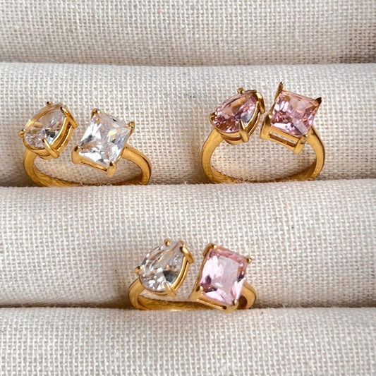  Gold Stackable Crystal Ring
