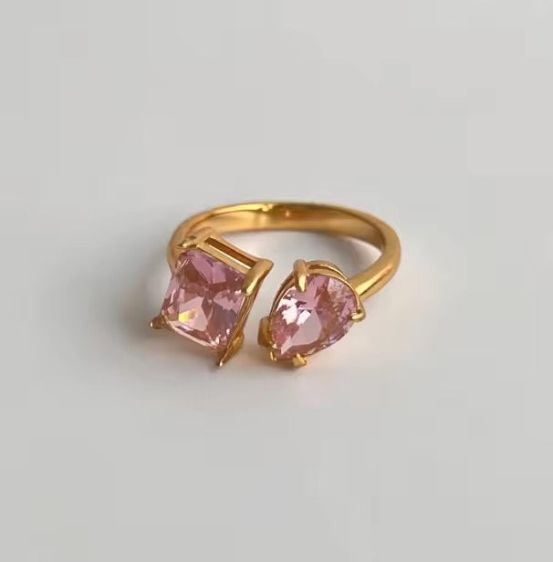  Gold Stackable Crystal Ring