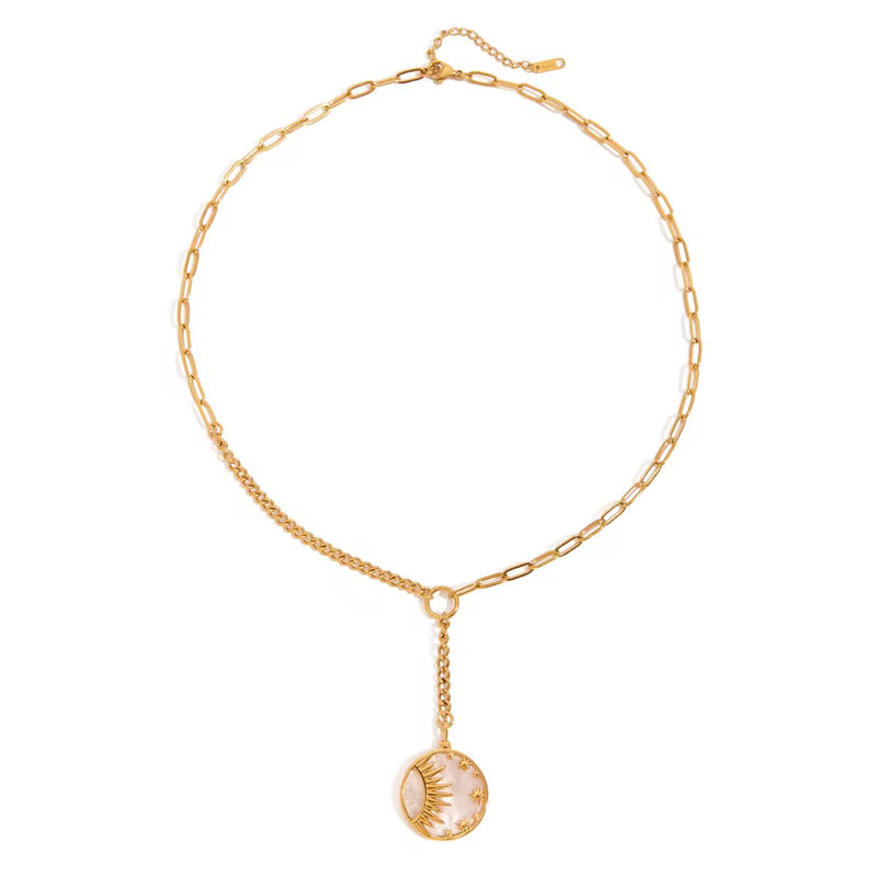 Celestial medallion necklace