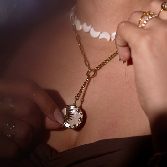Celestial medallion necklace