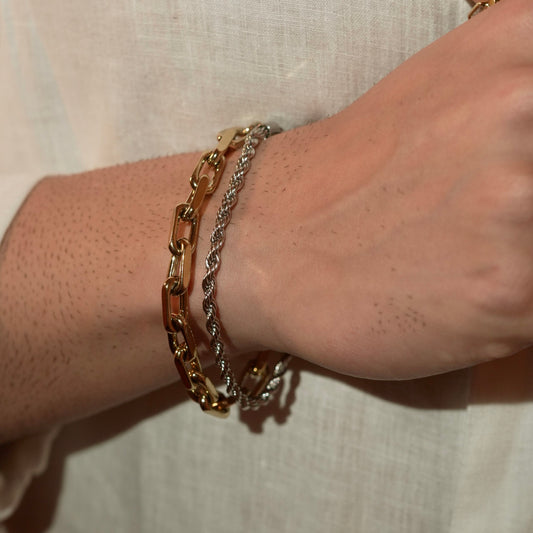 18K gold plated link bracelet