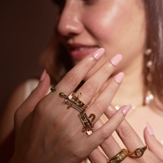 Bold contemporary gold ring