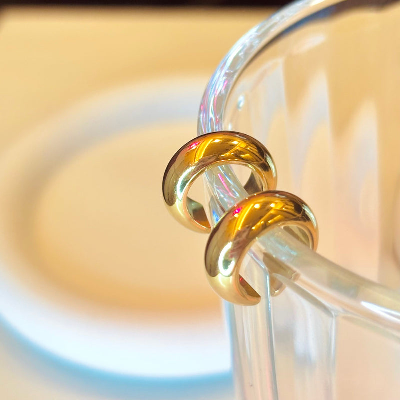 Bold crescent ear cuff