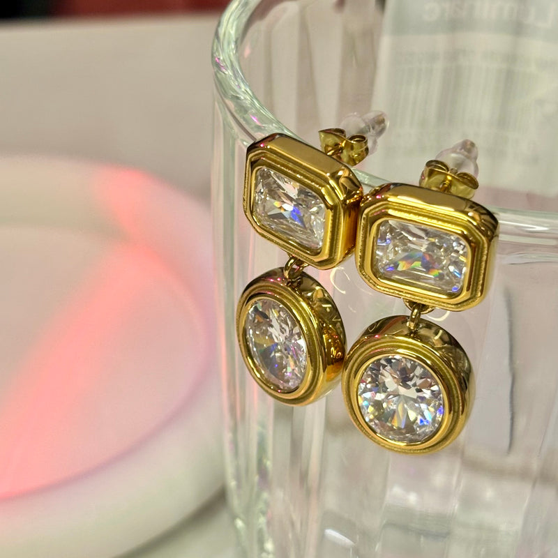 Radiant statement dangle earrings