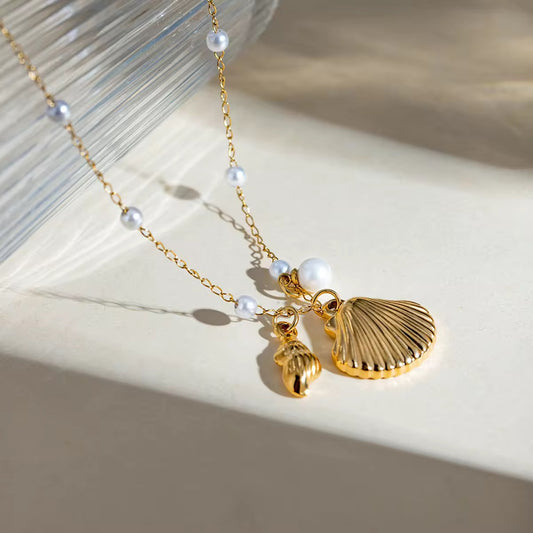 Starfish pearl necklace for women