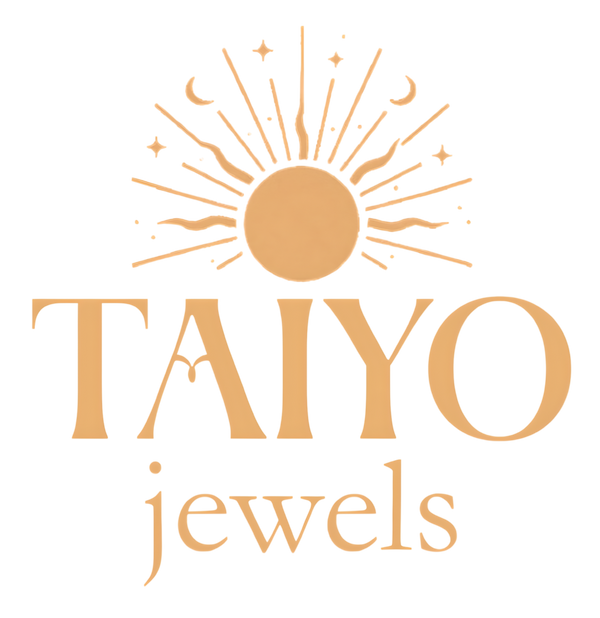 Taiyo Jewels logo with sunburst design in gold tones