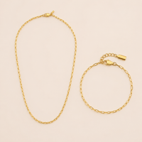 Anchor Chain + Anchor Bracelet (gold)