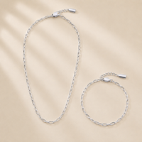 Anchor Chain + Anchor Bracelet (silver)
