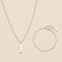 Cipher Chain + Crux Bracelet (silver)