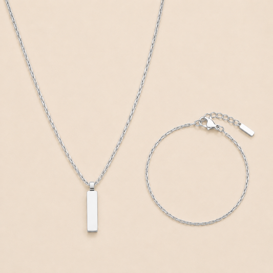 Cipher Chain + Crux Bracelet (silver)