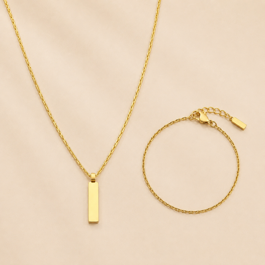 Cipher Chain + Crux Bracelet (gold)