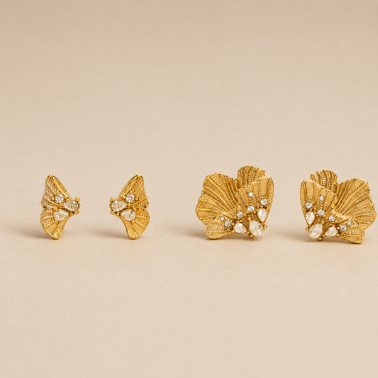 Solace Earrings + Flutter Earrings