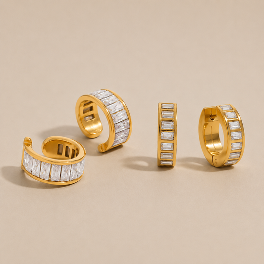 Haven Earrings + Beam Earcuffs