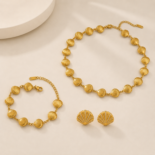 Shella Necklace + Shella Bracelet + Shella Earrings