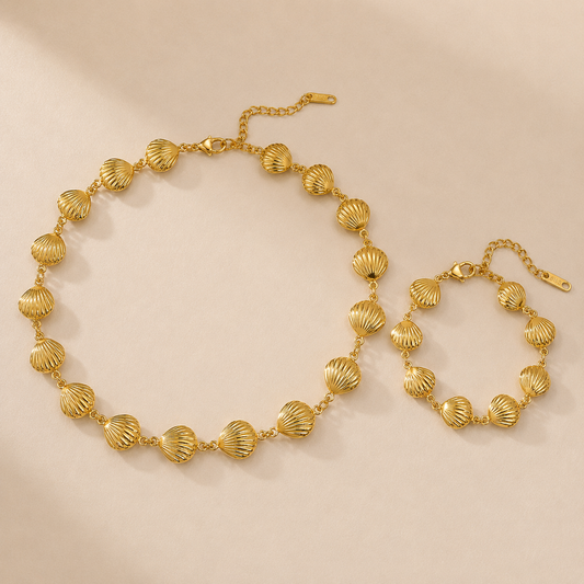 Shella Necklace + Shella Bracelet