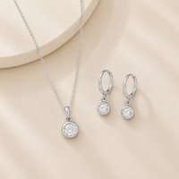 Suki Necklace + Suki Earrings (silver)